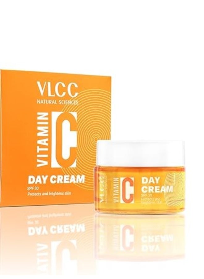 VLCC Vitamin C Day Cream SPF 30-50g - Protects, Boost Collagen, and Brightens Skin | With 15% Vitamin C, Vitamin E, Green Tea, and Mulberry Extracts. - Image 1